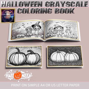 Halloween Coloring Book Printable Gothic Creepy Pumpkin Witch - Etsy