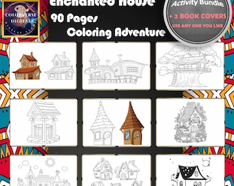 Fairy House Coloring Pages: Fantasy Cottage Designs (Printable PDF)