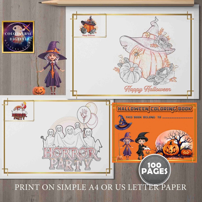100 Halloween Coloring Pages | Witches, Wizards & Pumpkins | Fun ...