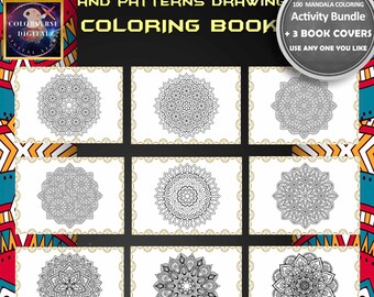 Mandala Coloring Book, 100+ Geometric Patterns, Art Therapy (PDF)