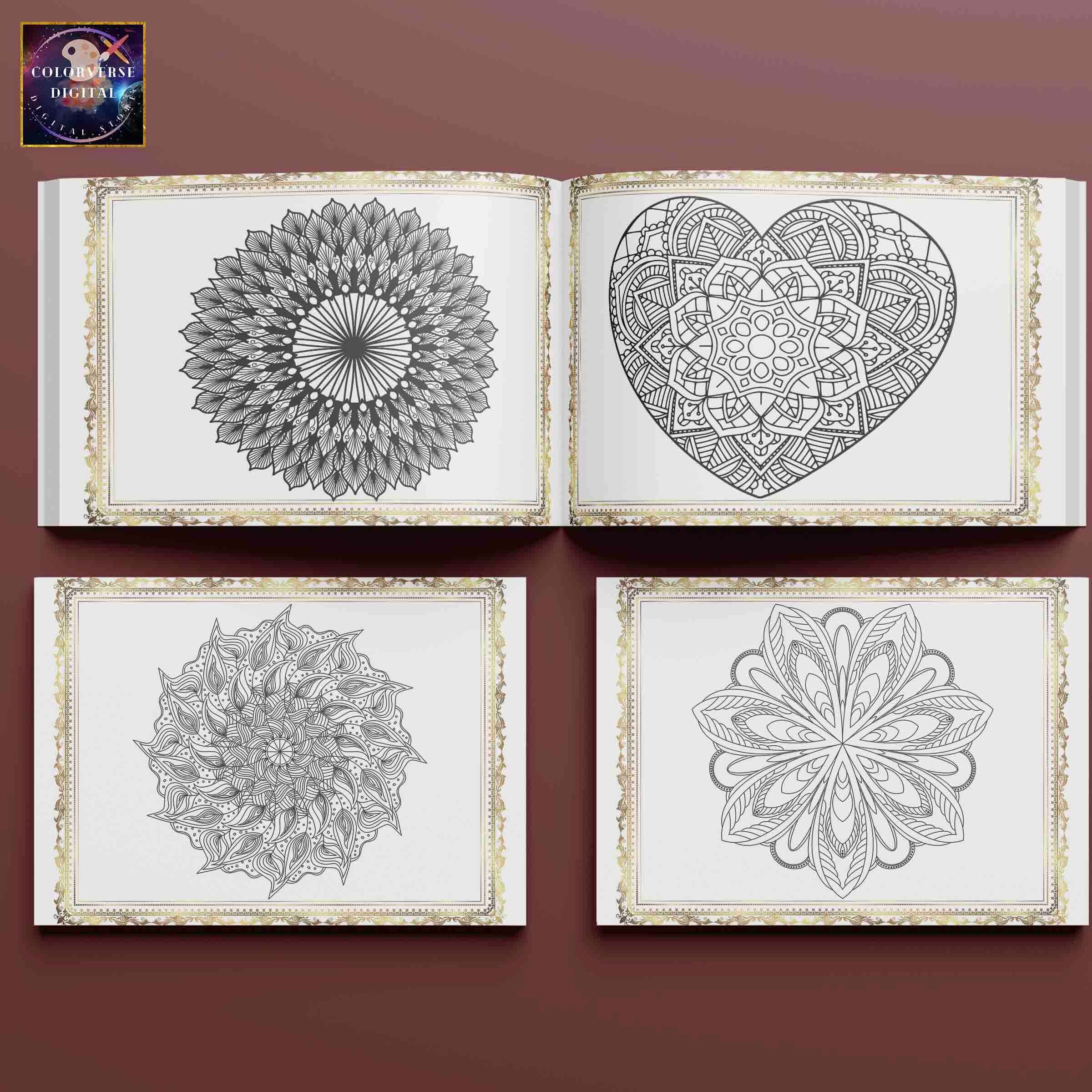 MANDALA Coloring Book, FLOWER Coloring Book, Adult Coloring PAGES