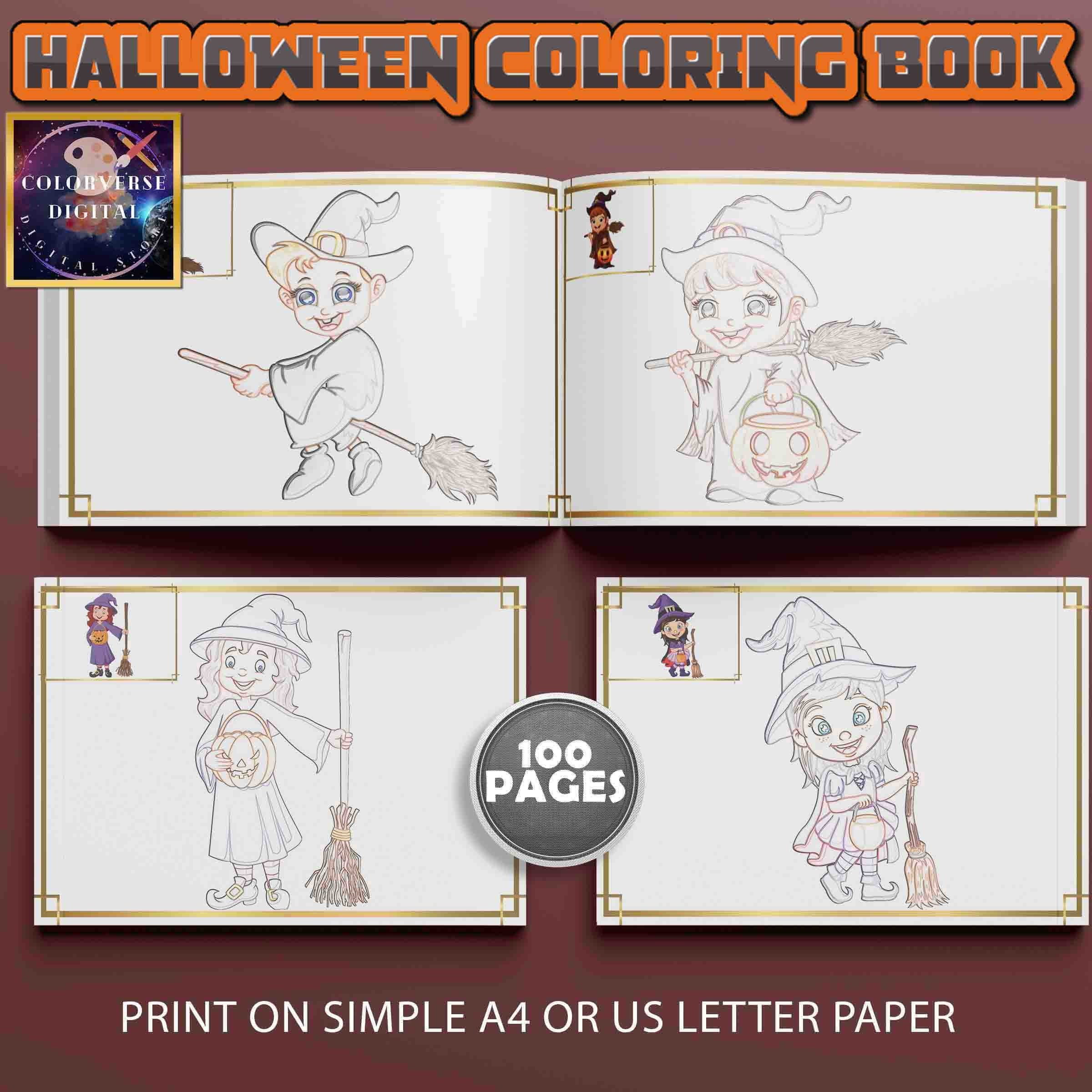 100 Halloween Coloring Pages | Witches, Wizards & Pumpkins | Fun ...