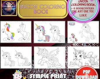 Unicorn Coloring Book | 100+ Printable Pages for Kids | Magical Fantasy Coloring PDF Download