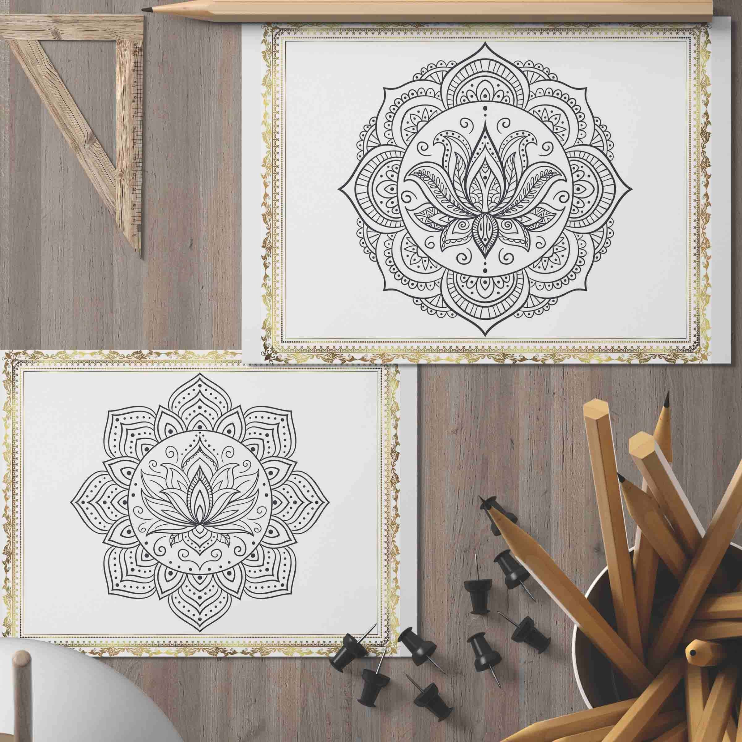 MANDALA Coloring Book, FLOWER Coloring Book, Adult Coloring PAGES, Modern Digital Download