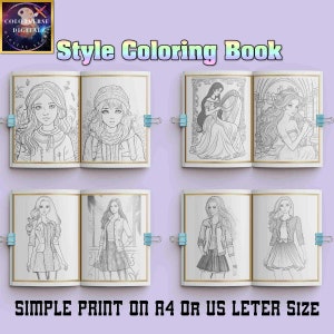 Fashion Coloring Pages PDF DIY Printable Coloring Sheets, Fashion Coloring Stress Relief PDF, Fashion  Design Illustration