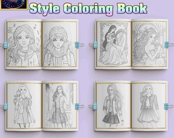 Fashion Coloring Book | Stylish Outfits & Models (PDF)