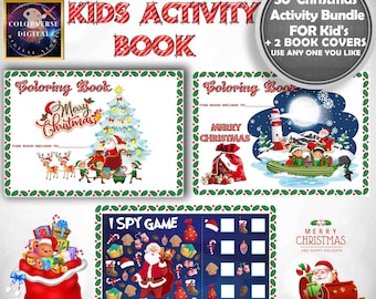 50+ Printable Christmas Activities, Christmas Activity Bundle, Kid's Activities, Christmas Coloring pages, Christmas Party Games, Printable