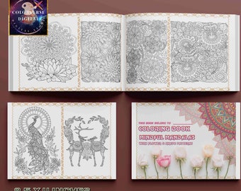 Floral Mandala Coloring Book | 100+ Designs (Printable PDF)