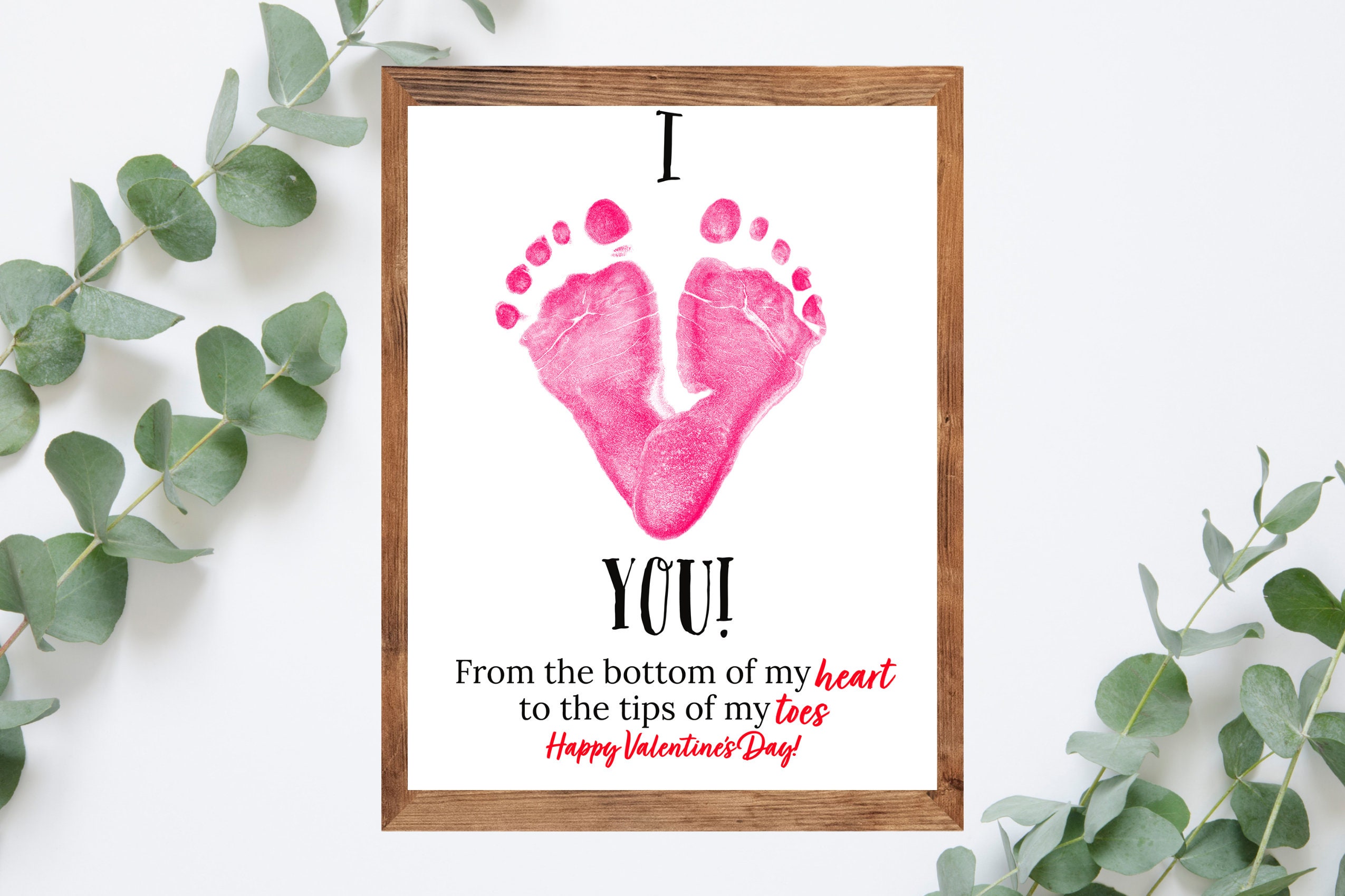 Handprint / Footprint Valentine's Gift Happy Valentine's Day Gift 2023 ...