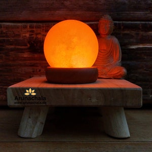 Himalayan salt lamps, handmade table lamp, salt crystal LED ball lamp with base - USB, meditation, home, bestseller, lamps modern.