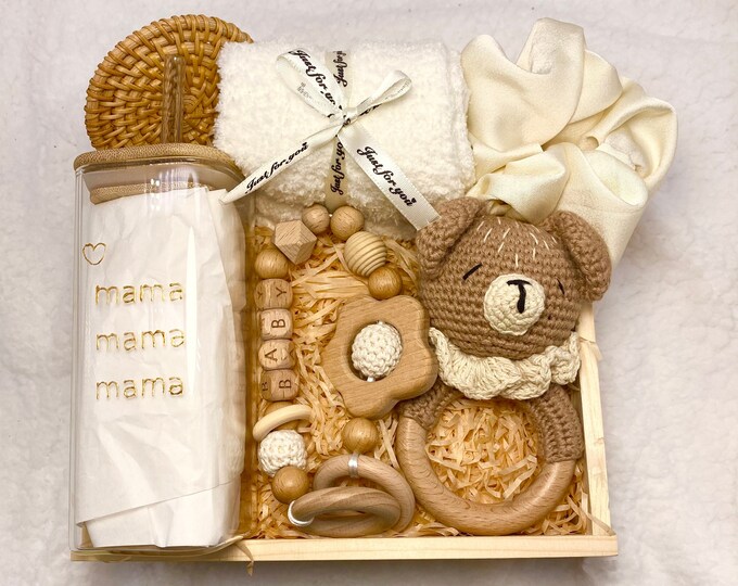 New Mum and Baby Gift Box, Baby Gift Basket, Postnatal Care Kit, Unisex