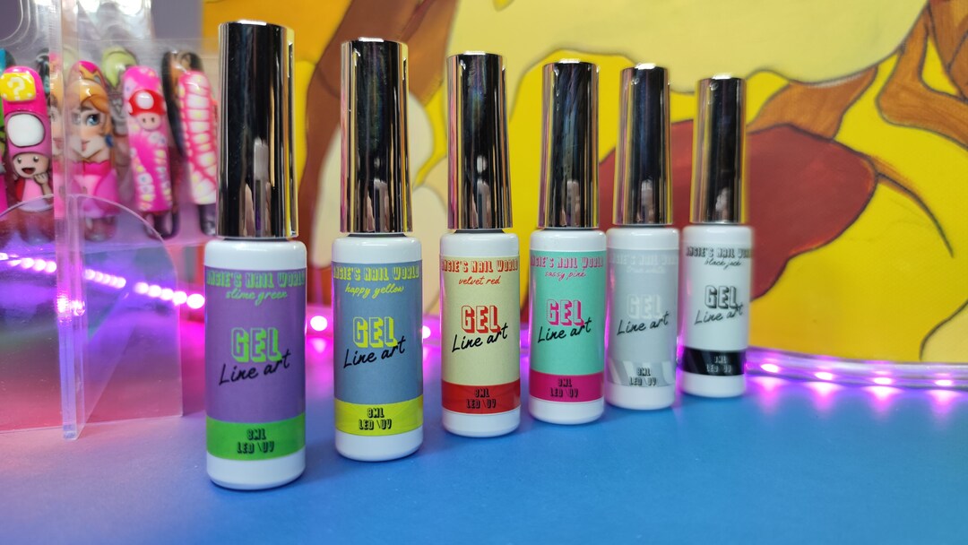 Line Art Gel 6 Different Colors Etsy