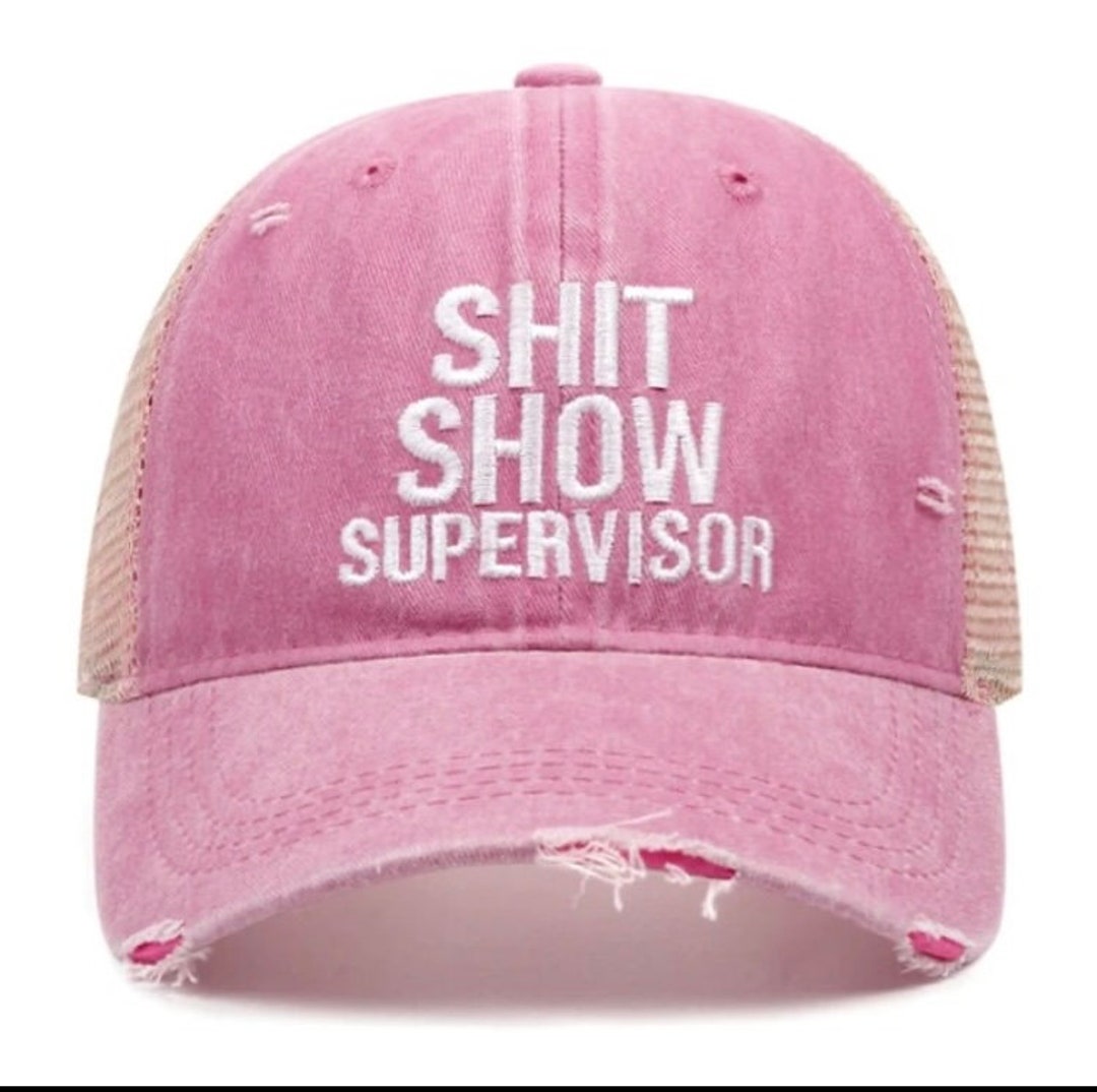 Funny 'Shit Show Supervisor' Hat - Red Dad Cap For Women & Men, Adjustable Trendy Baseball Cap