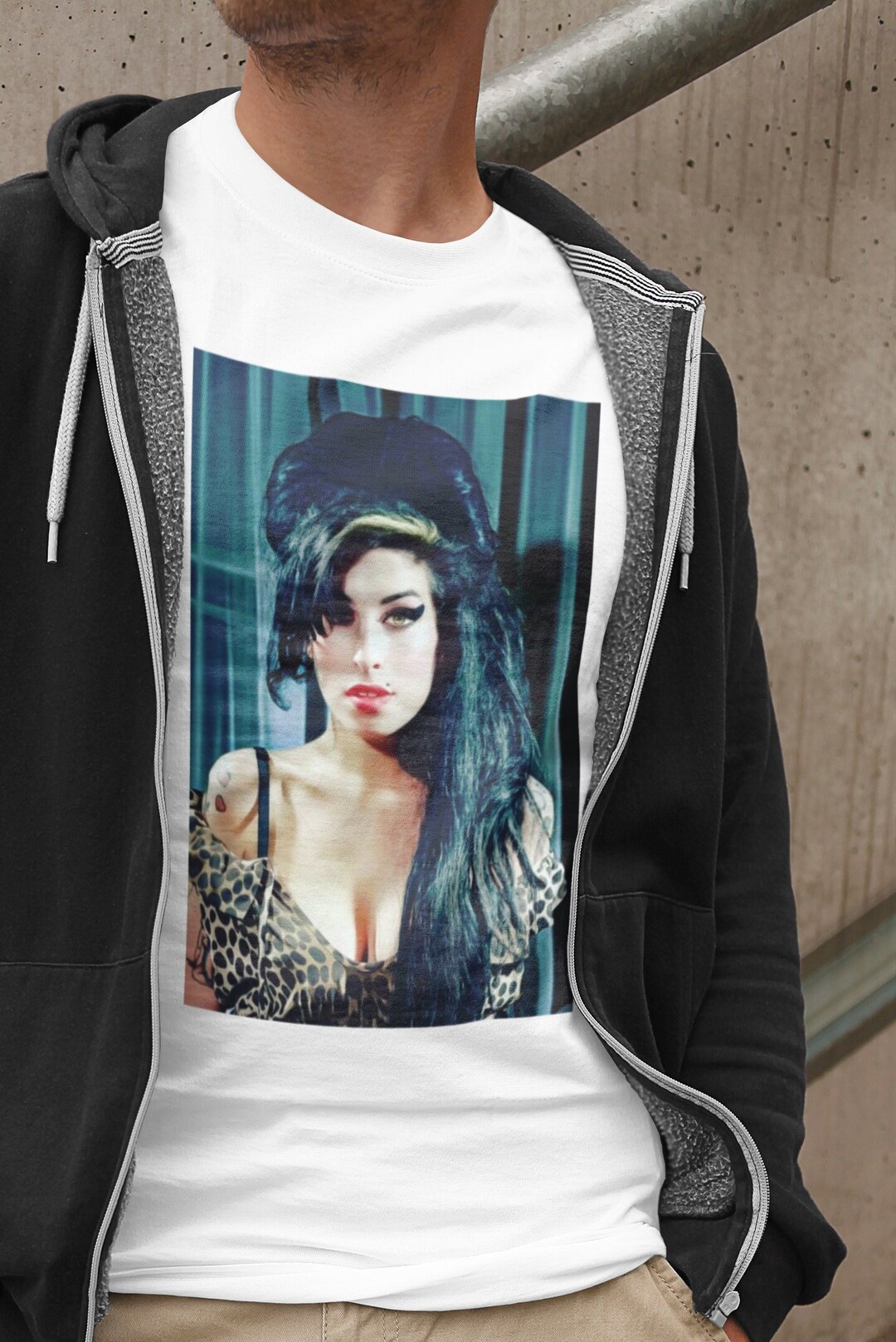 T-shirt Coton Homme/Femme Amy Winehouse - Impression Concert - Taille S à 5XL - Personnalisable - Neuf Avec étiquettes