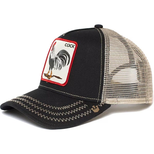 Rooster Cock Hat - Black - SNAPBACK G00RlN STYLE - Great Gift for trend setters and summer time