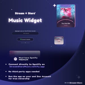 Widget de música de Spotify: Superposición dinámica de streaming para StreamElements (descarga digital) imagen 2