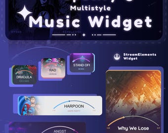 Spotify Music Widget: Dynamic Stream Overlay for StreamElements (Digital Download)