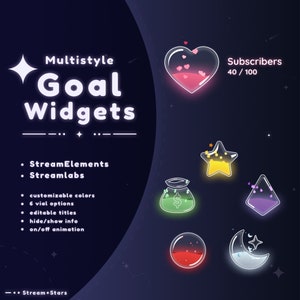 Twitch|Youtube Liquid Goal Bar Widget - Streamlabs and StreamElements