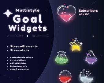 Twitch|Widget YouTube Liquid Goal Bar - Streamlabs et StreamElements