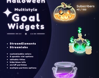 Halloween Bundle Liquid Goal Widget • StreamElements | Streamlabs —  Twitch | Youtube
