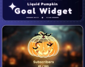 Halloween Pumpkin Liquid Goal Widget • StreamElements | Streamlabs —  Twitch | Youtube