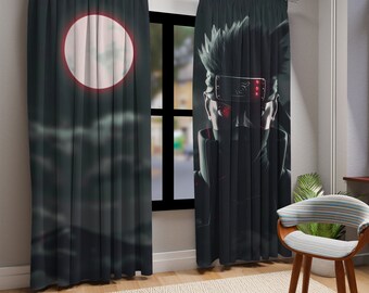 Naruto Portrait Dark Theme Curtains | beloved anime curtains | Naruto Curtains | Dark Theme Curtains | Shippuden Curtains | Japanese curtain