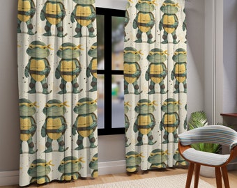 Ninja Turtles Curtain,Ninja Turtles Decor,Ninja Room Decor,Cartoon Curtain,Kids Room Curtain,Ninja Theme Decor,Ninja Turtles Fan