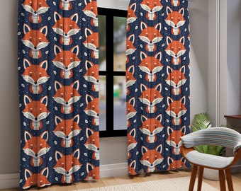 Fox Curtains,Fox Curtains Design,Fox Pattern Baby,Cute Fox Curtains,Fox Pattern,Fox Pattern Curtains,Nursery Decor,Fox Decor,Pattern Curtain