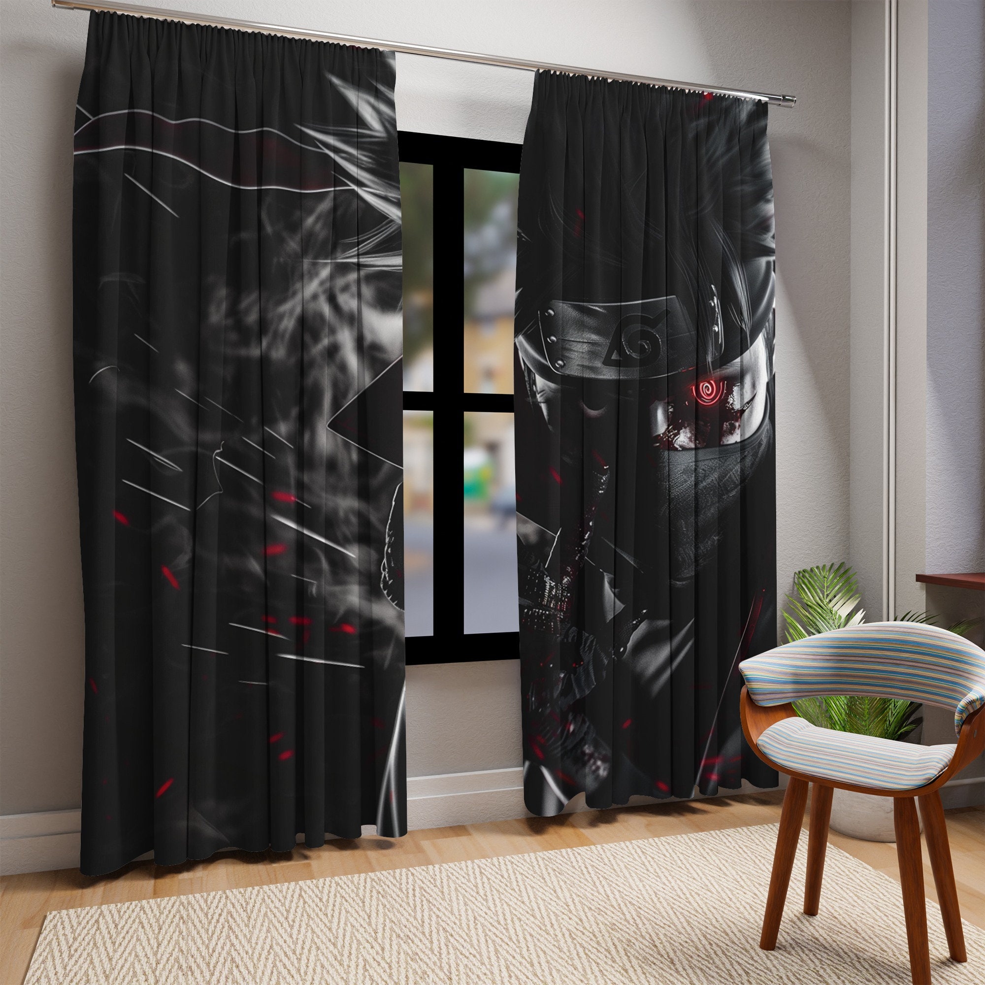 Naruto Portrait Dark Theme Curtains Beloved Anime Curtains Naruto