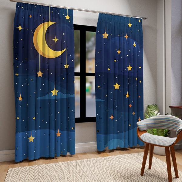 Moonlight Curtains,Star Curtains,Space Curtains,Sky Curtains,Planet Curtains,Moon Theme Curtains,Star Light Curtains,vorhang kinderzimmer