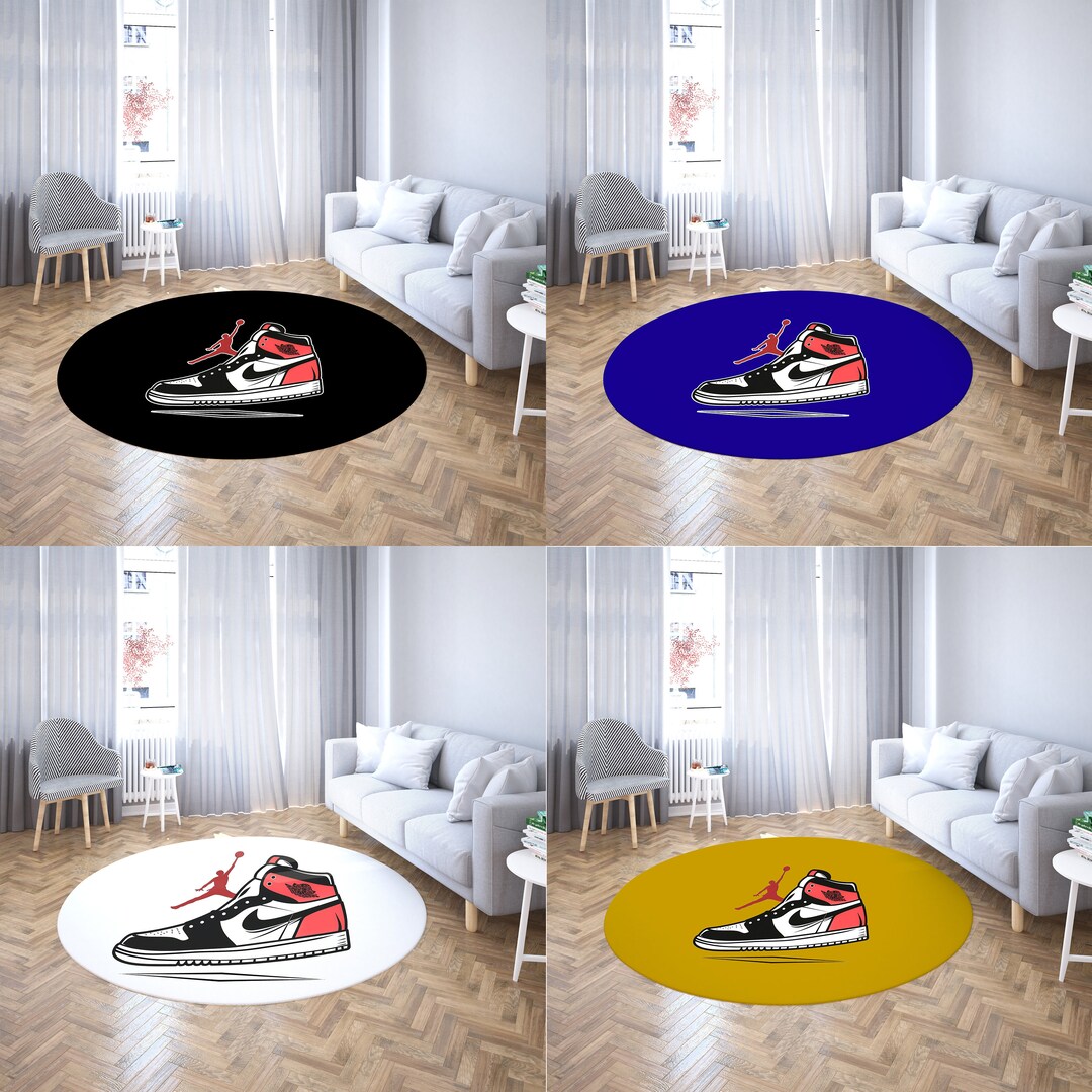 Jumpman Rug Round Air Jordan Rug,sports Carpet,basketball Carpet,shoes Carpet ...