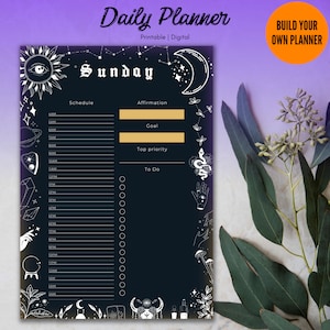 Goth Witchy Daily Planner: Dark Mode GoodNotes iPad Journal (Digital)