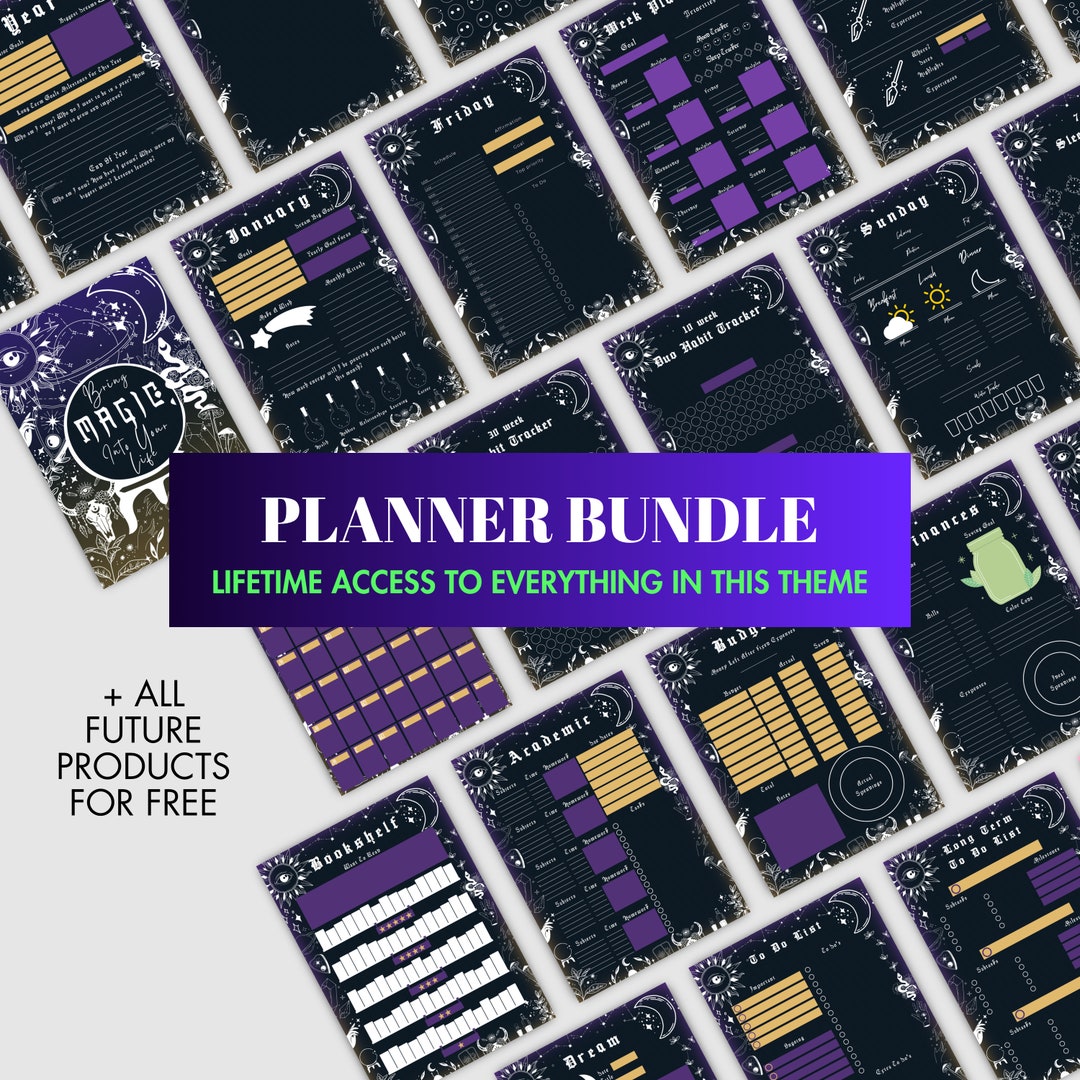 Witchy Planner Lifetime Bundle: Gothic Goodnotes Dark Mode (digital) - Etsy