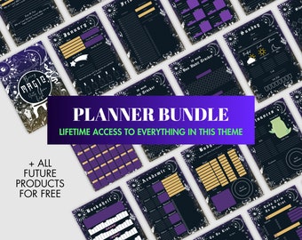 Witchy Planner Lifetime Bundle: Gothic GoodNotes Dark Mode (Digital)