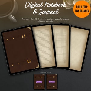 Digital Journal & Notebook, witchy vintage printable stationary, GoodNotes ipad journal | Build A Planner