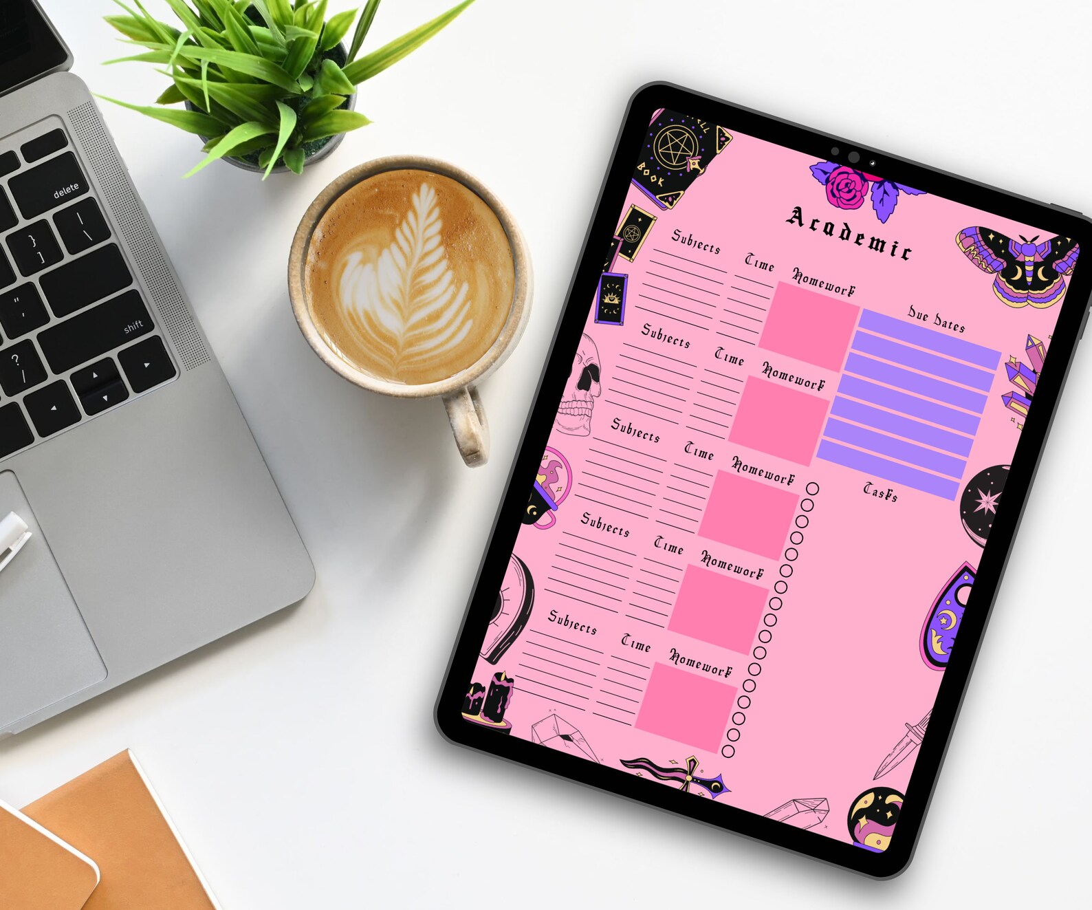 Pastel Goth Witchy Planner Bundle: Goodnotes iPad Journal (digital ...