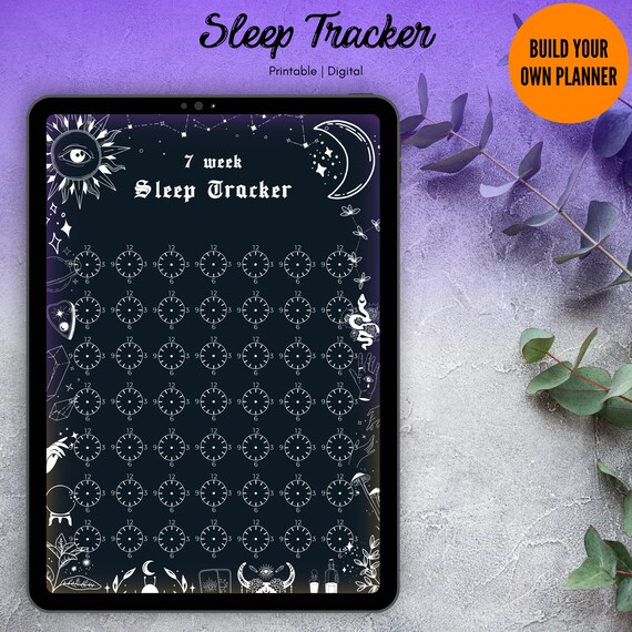 Goth Sleep Tracker Planner: Witchy Dark Journal (Digital & Printable)