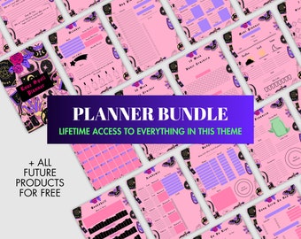 Pastel Goth Witchy Planner Bundle: GoodNotes iPad Journal (Digital Download)