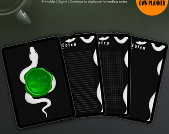Witchy Snake Digital Journal: Goth Dark Mode Planner (GoodNotes)