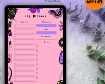 Pastel Goth Digital Daily Planner: Witchy GoodNotes Gratitude Journal (Build A Planner)