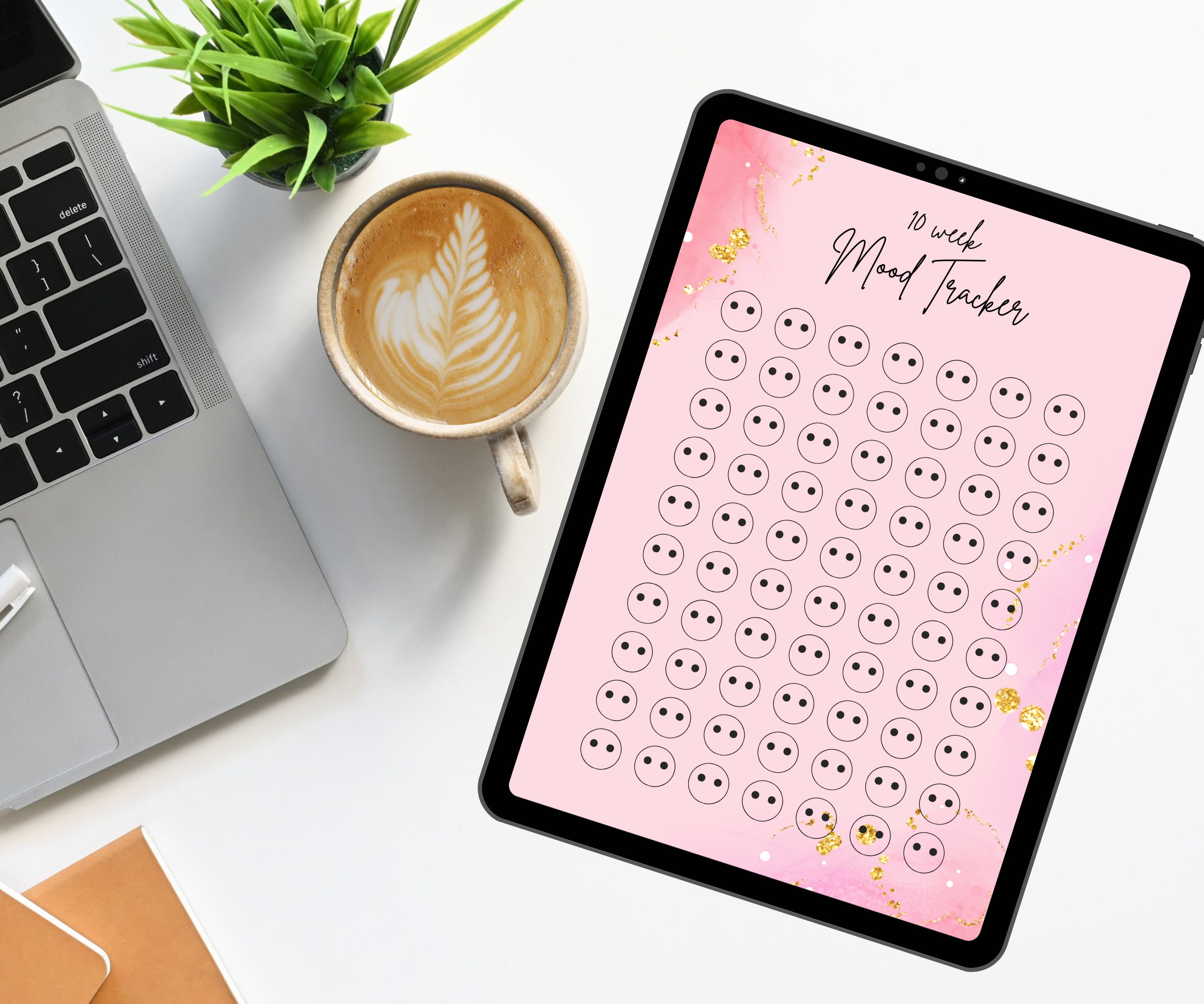Pink & Gold Mood Tracker Printable: Happy Planner Insert (digital ...