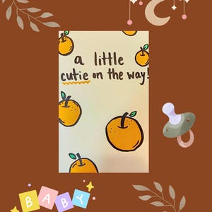 Tarjeta de Baby Shower en blanco por dentro