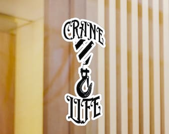 Crane Life Sticker: Blue Collar American Operator Decal