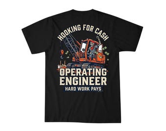 Crane Operator Shirt | Heavy Equipment Tee | Operating Engineer Gift | Blue Collar Construction Worker T-Shirt | Ironworker Gift
