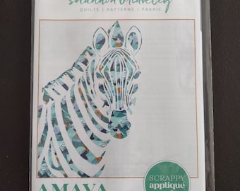 Amaya Quilt high quality Kit w/Backing, Quilt Kit, Appliqué, Animal, Zebra, Gift