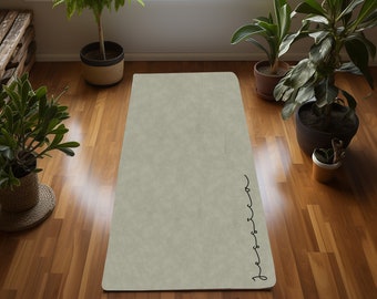 Personalized Yoga Mats Custom Name Exercise Mat Suede Yoga Rubber Mat Meditation Workout Pilates Prayer Mat Gift Women Men Yoga Teacher Gift