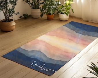 Personalized Yoga Mat: Non Slip Suede Exercise Mat with Custom Name