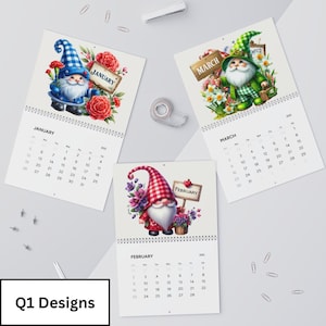 Gnome 2025 Calendar, Cute Cottagecore Wall Calendar 2025, Student ...
