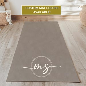 Personalized Yoga Mats Custom Name Exercise Mat Suede Yoga Rubber Mat Meditation Workout Pilates Prayer Mat Gift Women Men Yoga Teacher Gift