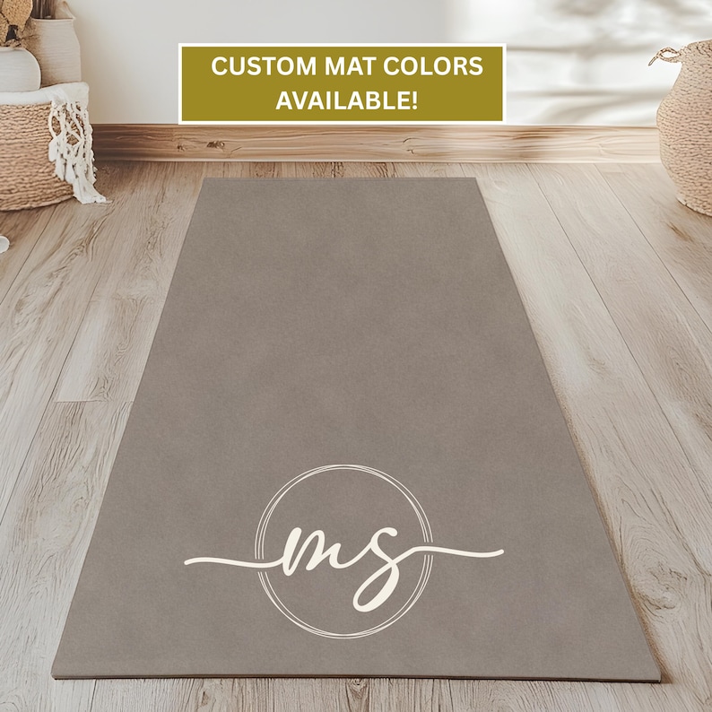 Personalized Yoga Mats Custom Name Exercise Mat Suede Yoga Rubber Mat Meditation Workout Pilates Prayer Mat Gift Women Men Yoga Teacher Gift